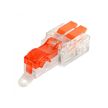 Зажим прокалывающий ответвительный 0,75-1 мм2 c ответвит. клеммой LD219 на 2 выход, прозрачный/красный LD503-2-10