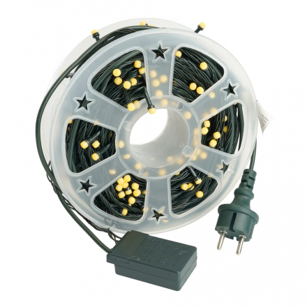 Гирлянда линейная на бобине, 230V 2200LED, 2700К, длина 50м, IP44, шнур 3м, CL98