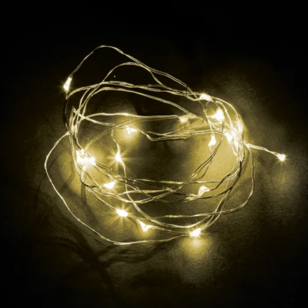 Гирлянда линейная Роса, 100LED 2700K,10м, IP20 USB, прозрачный шнур, CL576