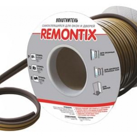 Уплотнитель P профиль 9мм*5,5 (50m) REMONTIX белый Польша арт.39СХ