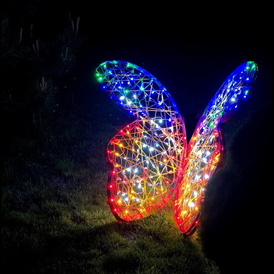 Декоративная световая фигура из металла 'Бабочка'