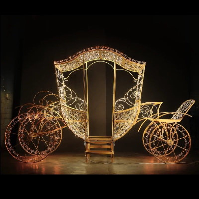 Декоративная световая фигура из металла 'Екатерининская карета'